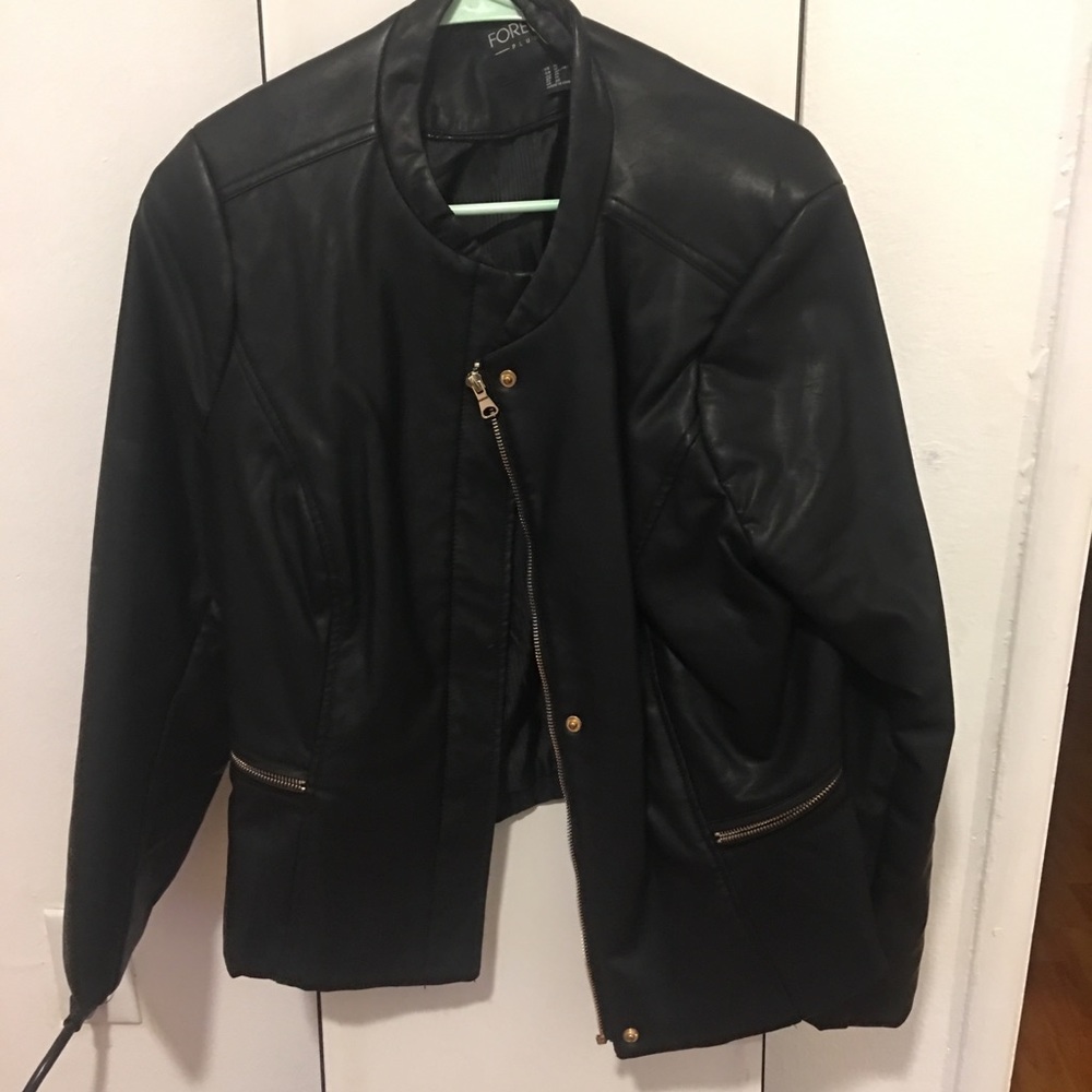 Faux leather jacket and more